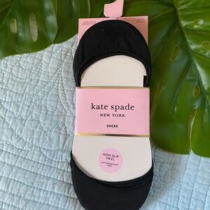 Kate Spade Black No-Show Footies